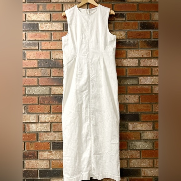 Reformation Kendi Denim Midi Dress in Fior Di Latte - Picture 7 of 11